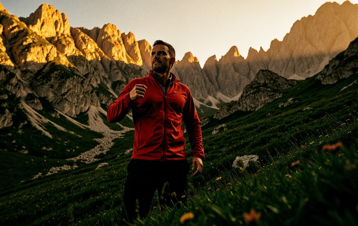 Man in Slovakian landscape